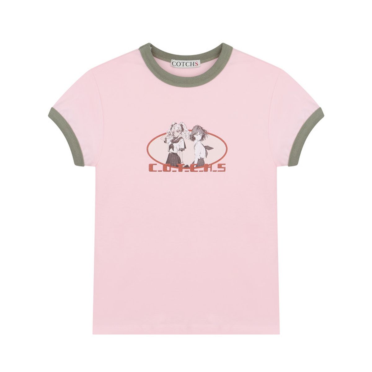 카치스(COTCHS) GGIRLS RINGER TEE-PINK