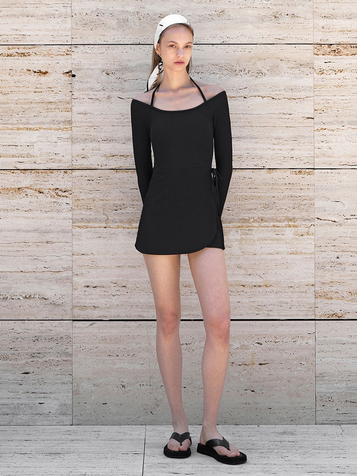 아틀리에 나인(ATELIER NAIN) CONNIE RIBBED KNIT SWIM WRAP DRESS(SW-828)