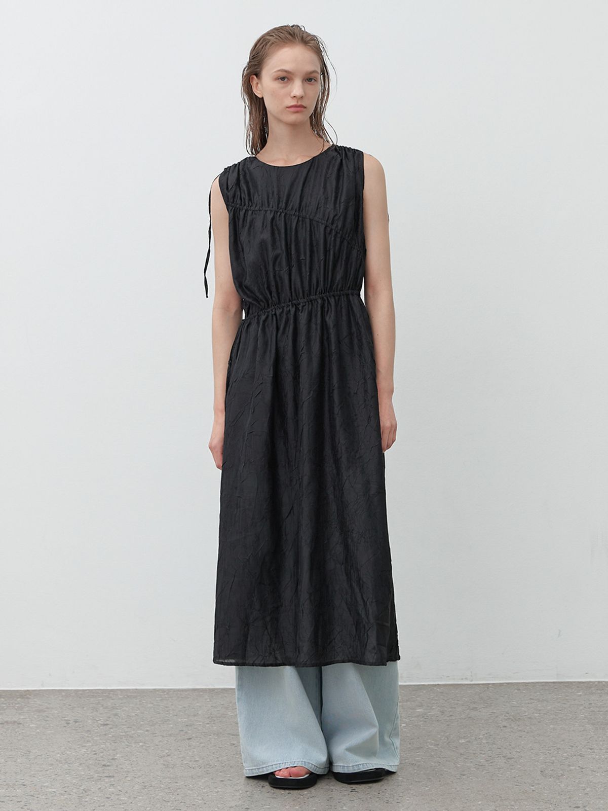 아틀리에 나인(ATELIER NAIN) DARIA CREASE SHIRRING DRESS(OP-6279)