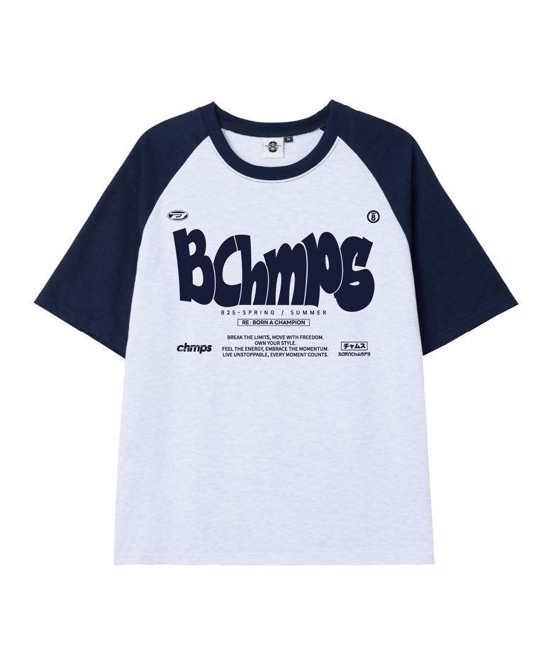 [5 COLORS] BOLD MOTION 오버핏 래글런 반팔티셔츠 B25ST87