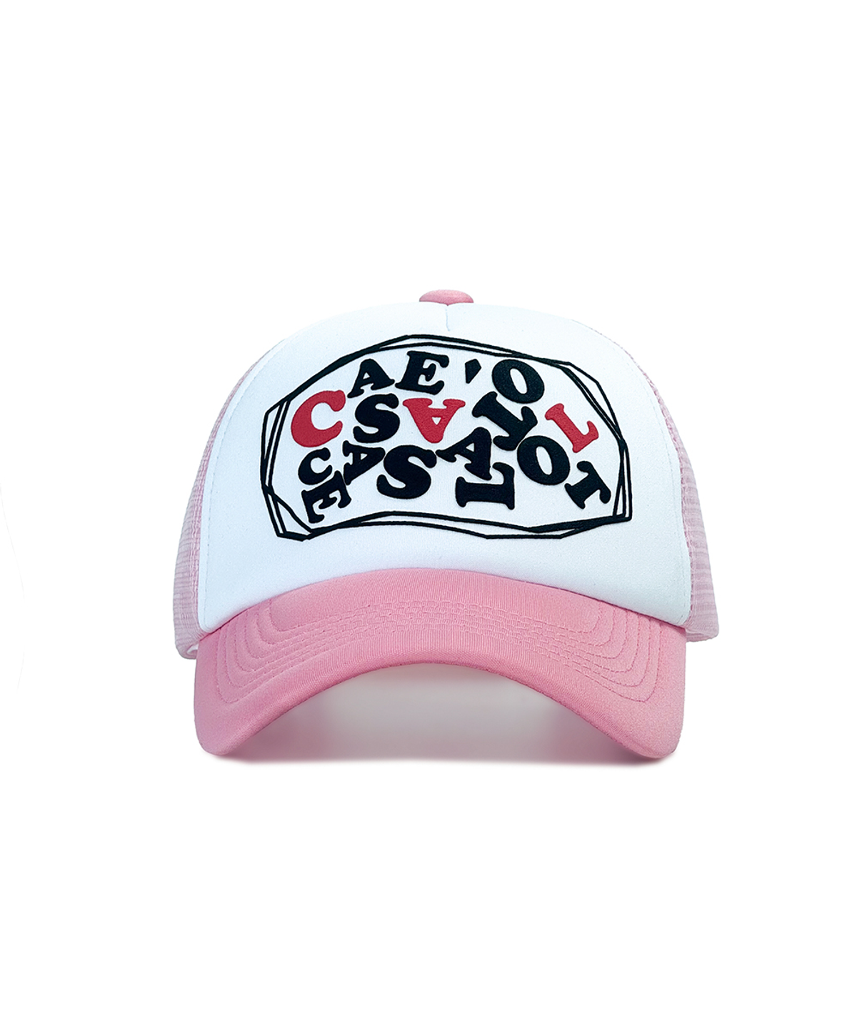 케이스어랏(CASE A LOT) Graphic logo trucker cap - pink