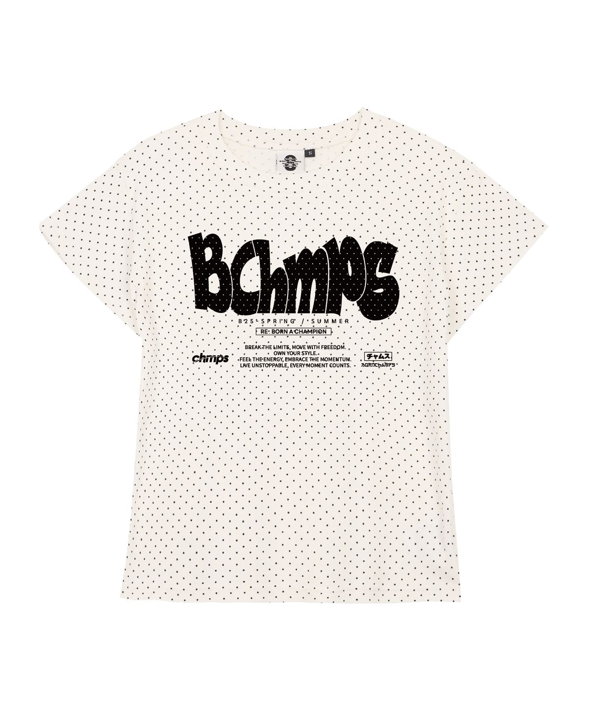 본챔스(BORN CHAMPS) [3 COLORS] BOLD MOTION 여성 땡땡이 반팔티셔츠 B25ST90