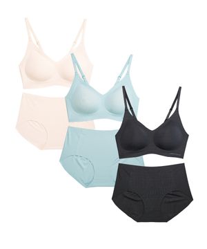 [3PACK] 소프트 쿨 인견쉘론 패드분리 후크형 브라팬티