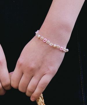 [핸드메이드] 블러썸 비즈 진주 팔찌 2색 / STJ-BB1569