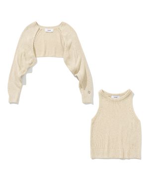 [SET] (W) 썸머 부클 볼레로 가디건+슬리브리스