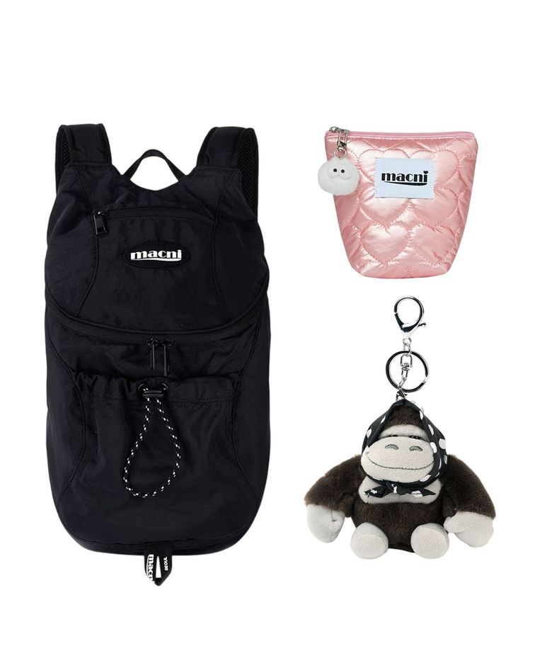 [SET] BLAZER BACKPACK & QUILTING POUCH & KEYRING SET