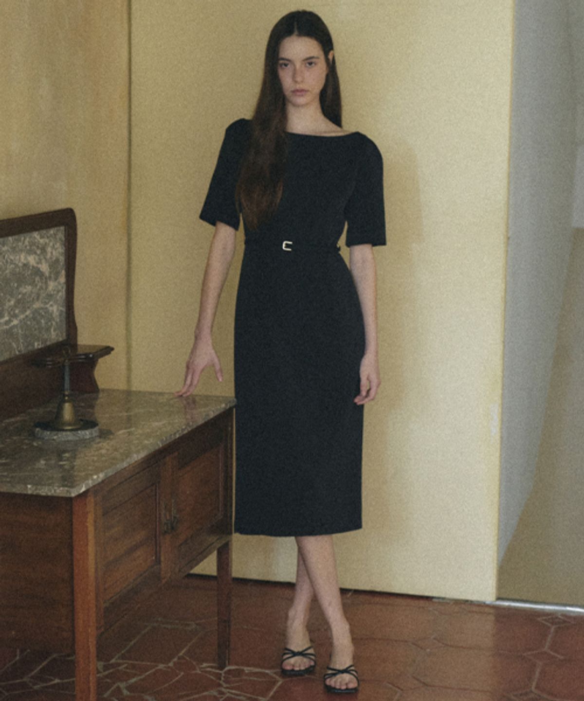 안젤로비안코(ANGELO BIANCO) Owen Belt Dress