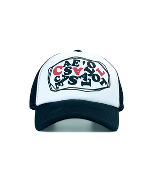 Graphic logo trucker cap - black