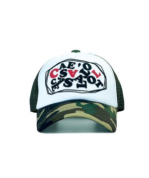 Graphic logo trucker cap - camo