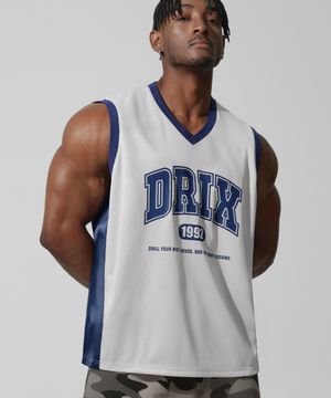 바스켓볼 메시 저지 사이드 패널 슬리브리스_그레이