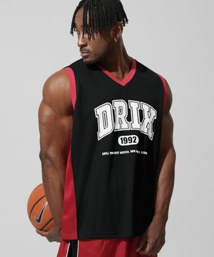 바스켓볼 메시 저지 사이드 패널 슬리브리스_블랙