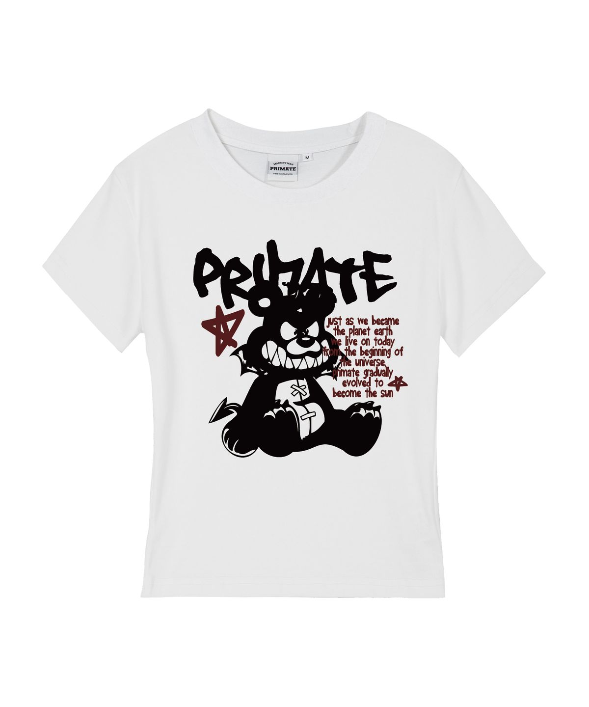프라임에이트(PRIMATE) BAD BAER 여성 슬림핏 반팔티셔츠 5 COLORS