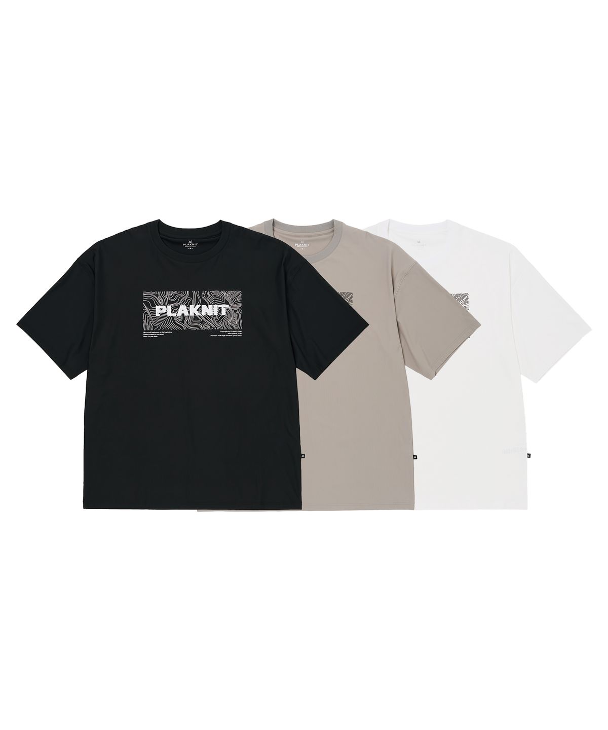 플래니트(PLAKNIT) [2PACK] ICE LITE 초냉감 프론트그래픽 오버핏 반팔티