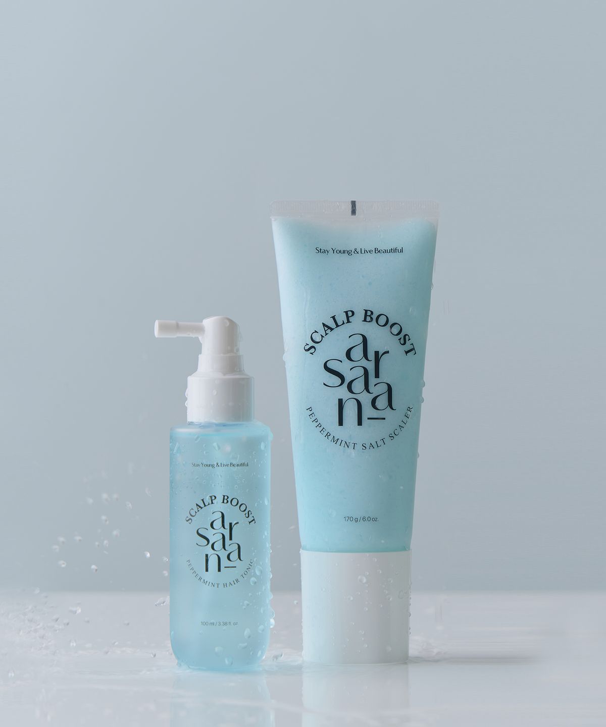 사라나라(SARANARA) [SET] 스칼프 부스트 페퍼민트 솔트 스케일러 170g + 헤어 토닉 100ml