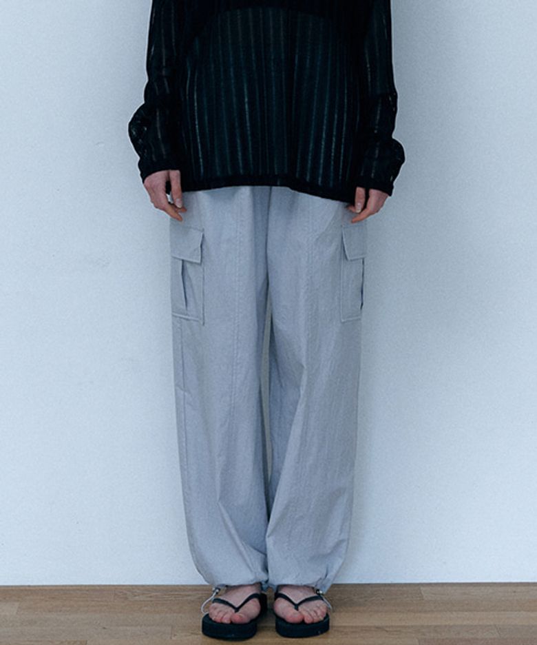 Bench Pocket Nylon Pants_Light Gray