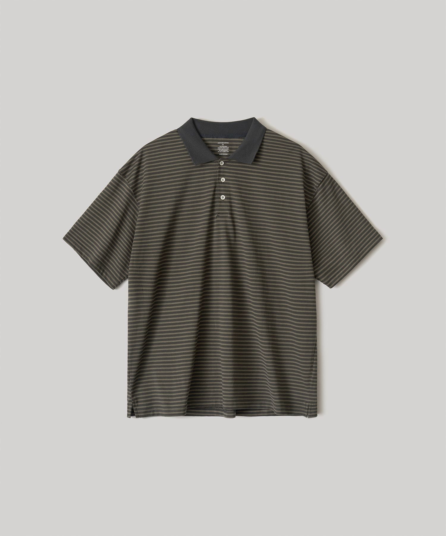 トップス ANOTHER OFFICE Brief Stripe S/S CHAR 01 MUSINSA | ANOTHER OFFICE Brief Stripe Short Sleeve T (Charcoal)