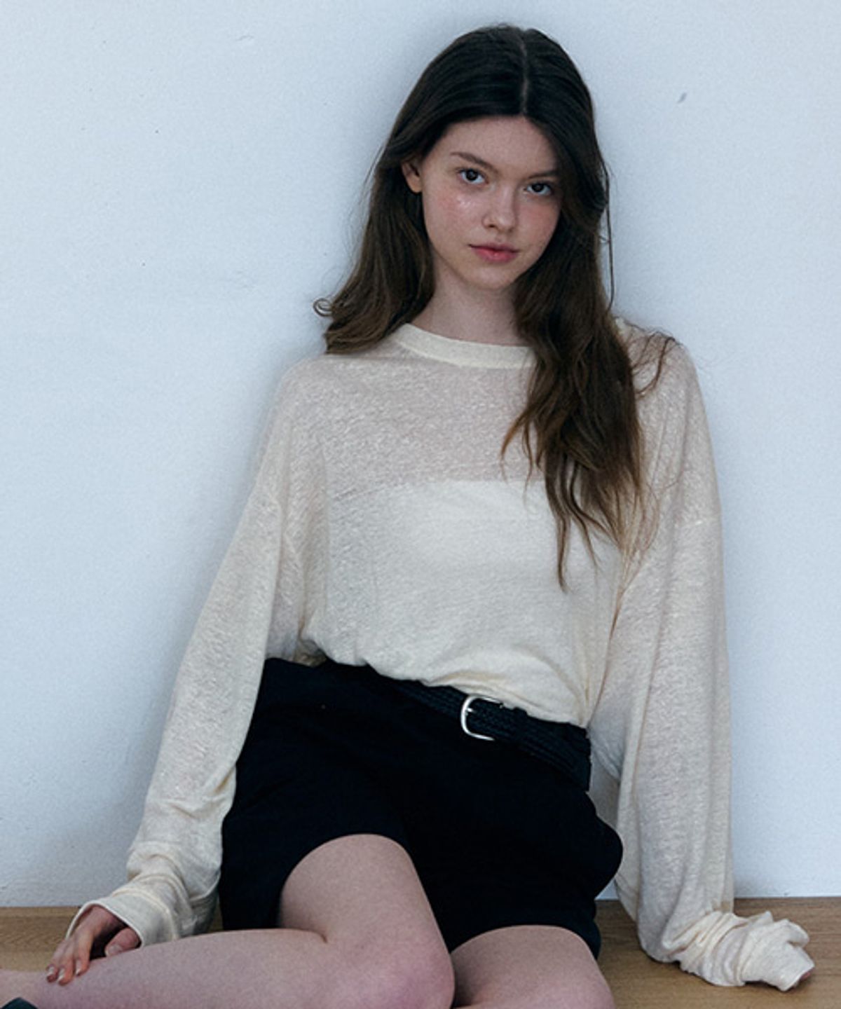 샵아라(SHOP,ARA) Butter Linen Sweatshirt_Beige