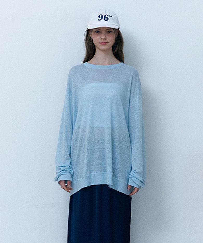 Butter Linen Sweatshirt_Sky blue