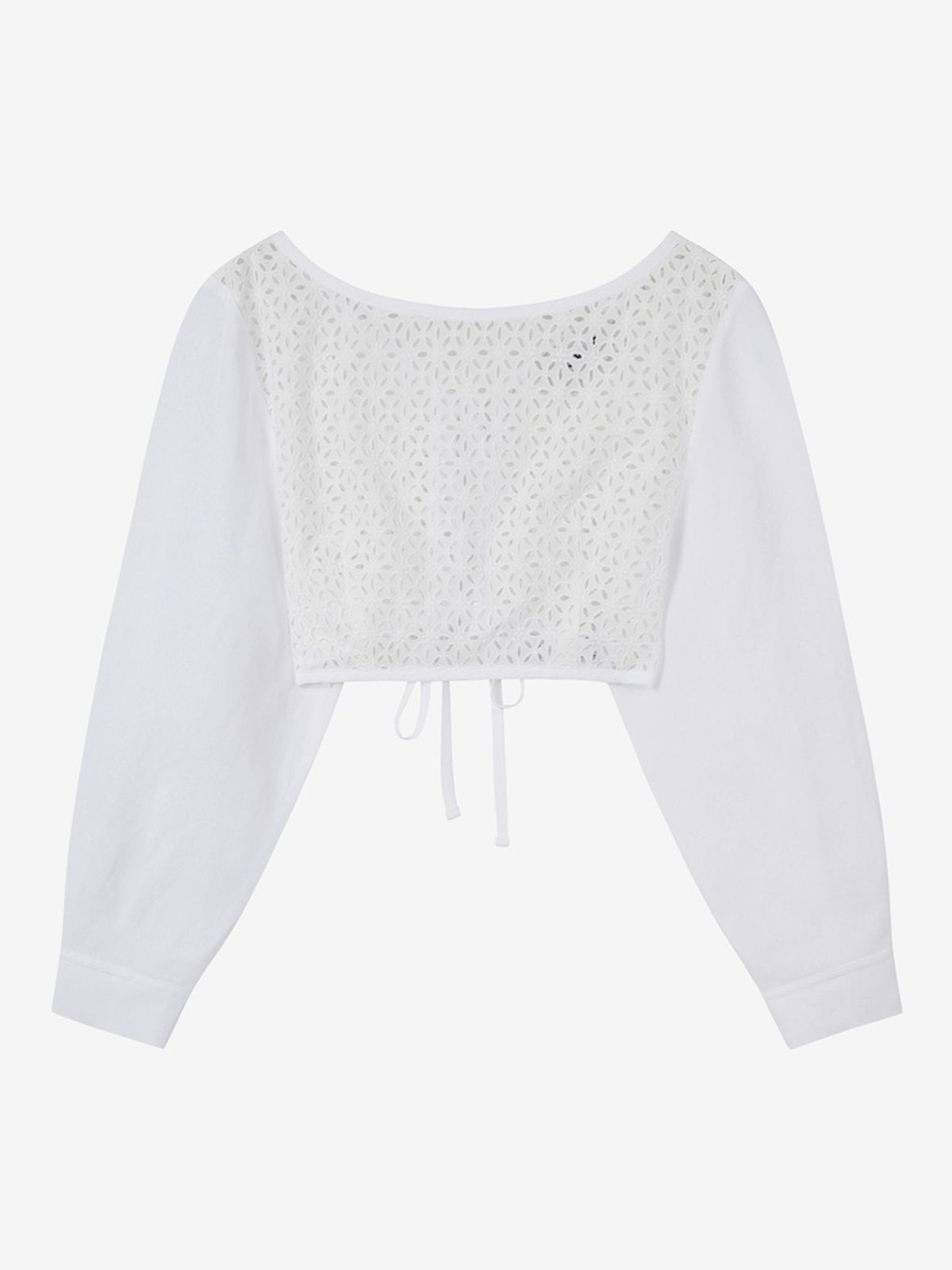 엘유브이엠(LUVM) PUNCHING OPEN BACK BLOUSE_WHITE