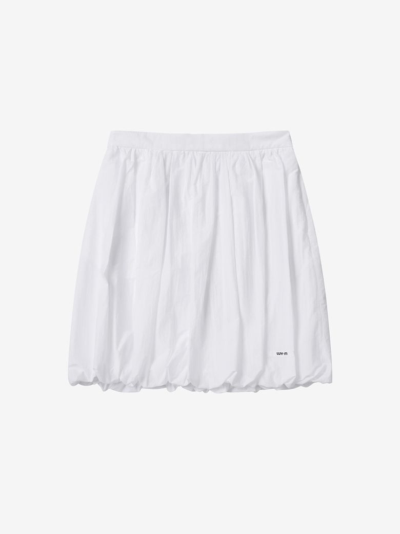 BALLOON MINI SKIRT_WHITE