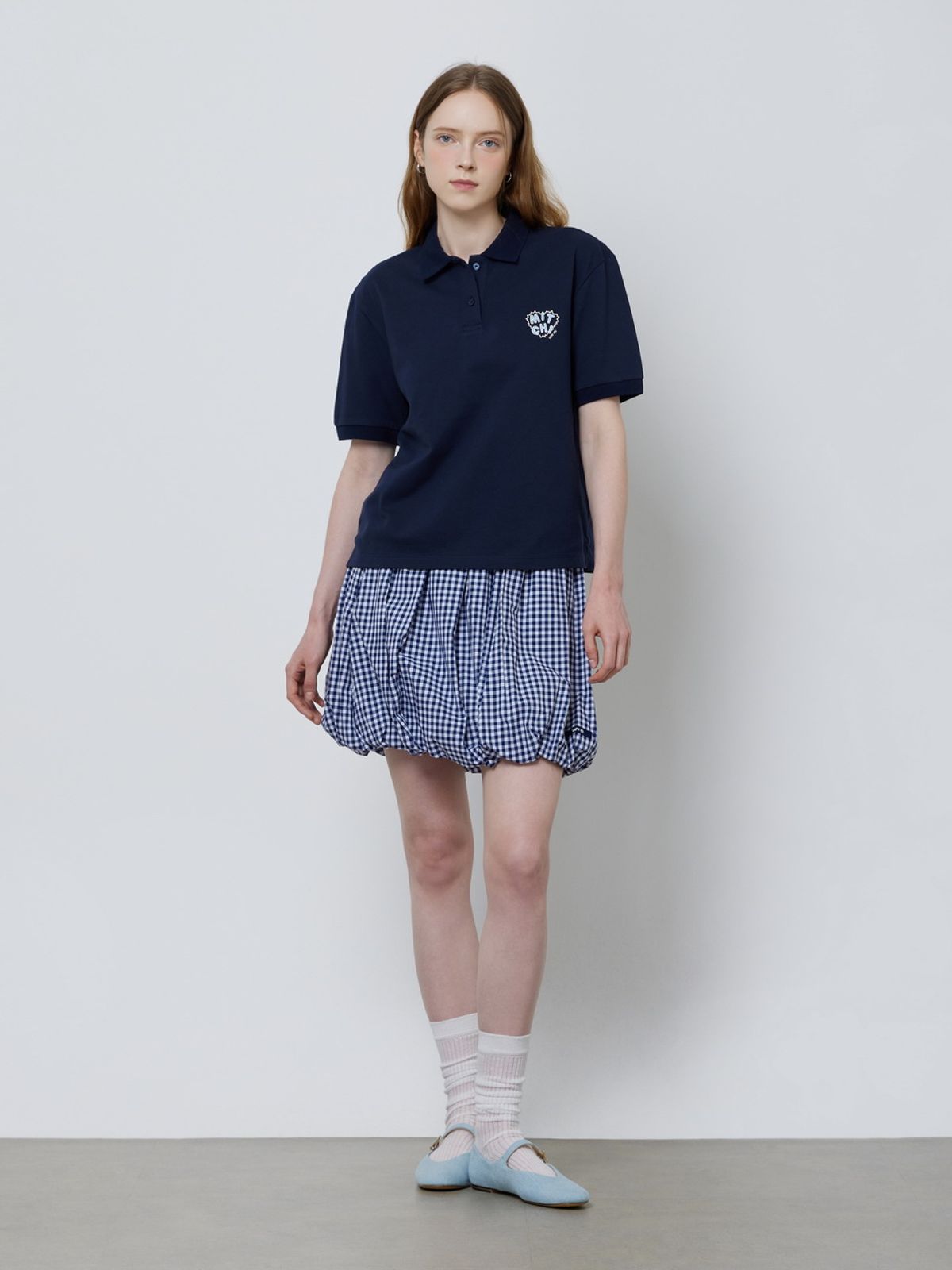 엘유브이엠(LUVM) BALLOON MINI SKIRT_CHECKED FABRIC