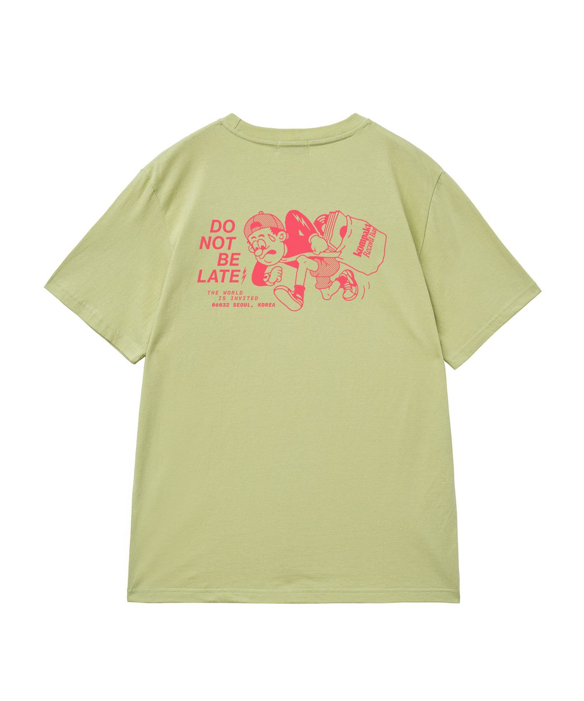 콤팩트 레코드 바(KOMPAKT RECORD BAR) Do Not Be Late Thunder T-shirt - Lime