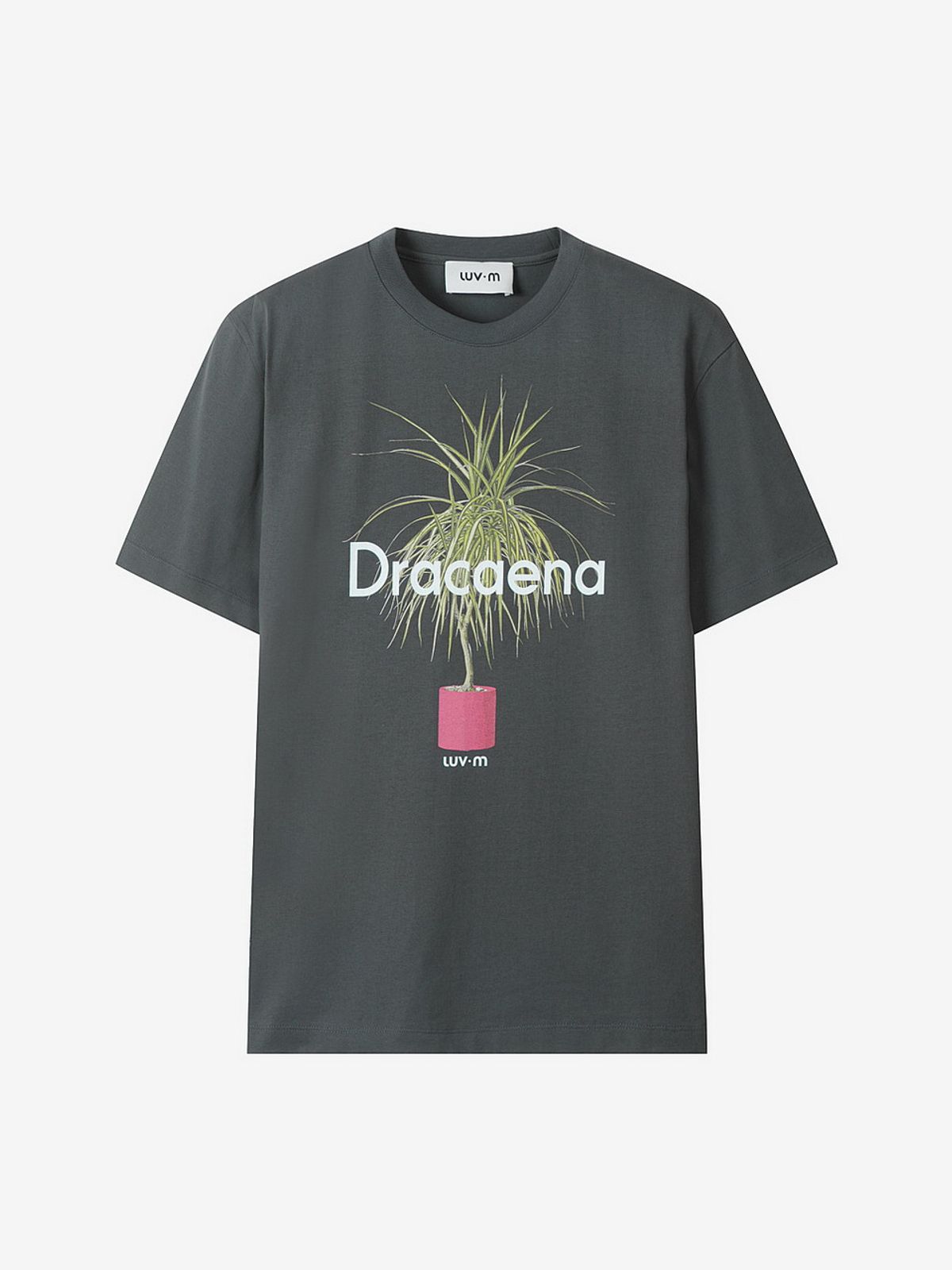 엘유브이엠(LUVM) DRACAENA PRINTING T-SHIRTS_DARK GRAY