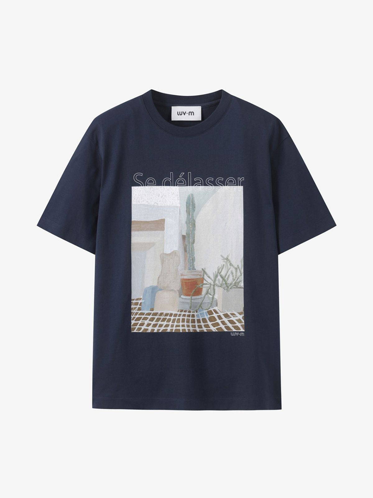 엘유브이엠(LUVM) WIDE PRINTING T-SHIRTS_NAVY