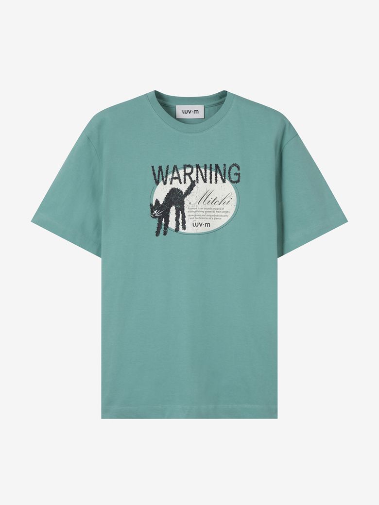 MITCHI WARNING PRINTING T-SHIRTS_MINT