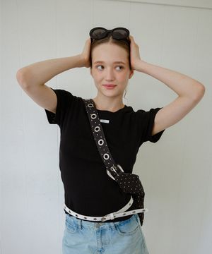 BASIC FLOWER T-SHIRT_BLACK