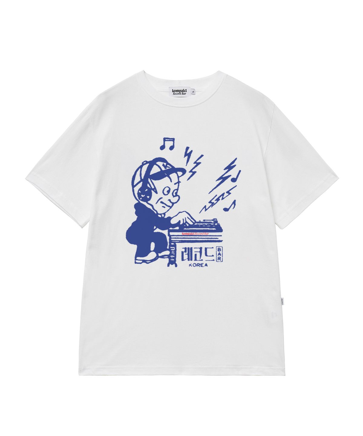 콤팩트 레코드 바(KOMPAKT RECORD BAR) KRB Radio DJ T-shirt - White