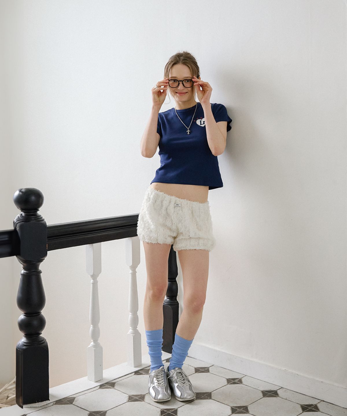 레터리(LETERIE) ROSE LACE BALLOON SHORTS_IVORY