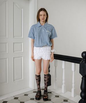 CANCAN FRILL MINI SHORTS_WHITE