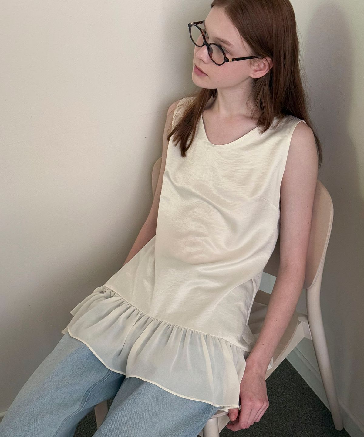 쏘이르(SO IR) (2COLOR)SILKY CHIFFON MINI DRESS