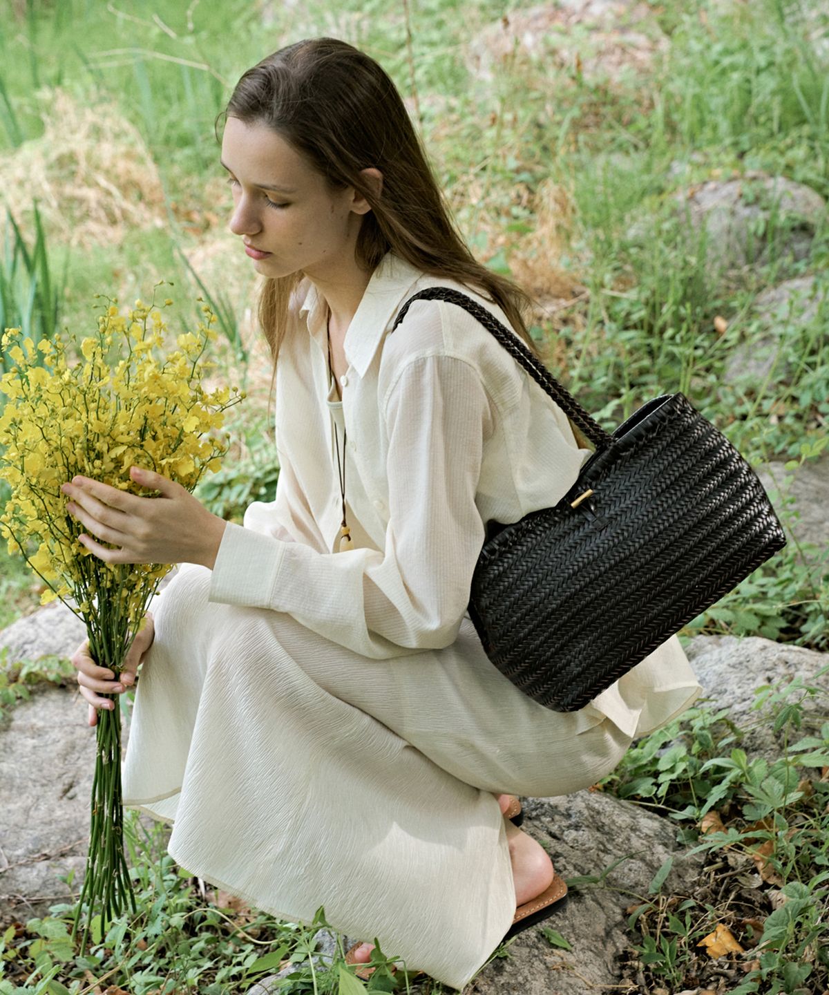 르메메(LEMEME) Sac Tissage DeepBrown