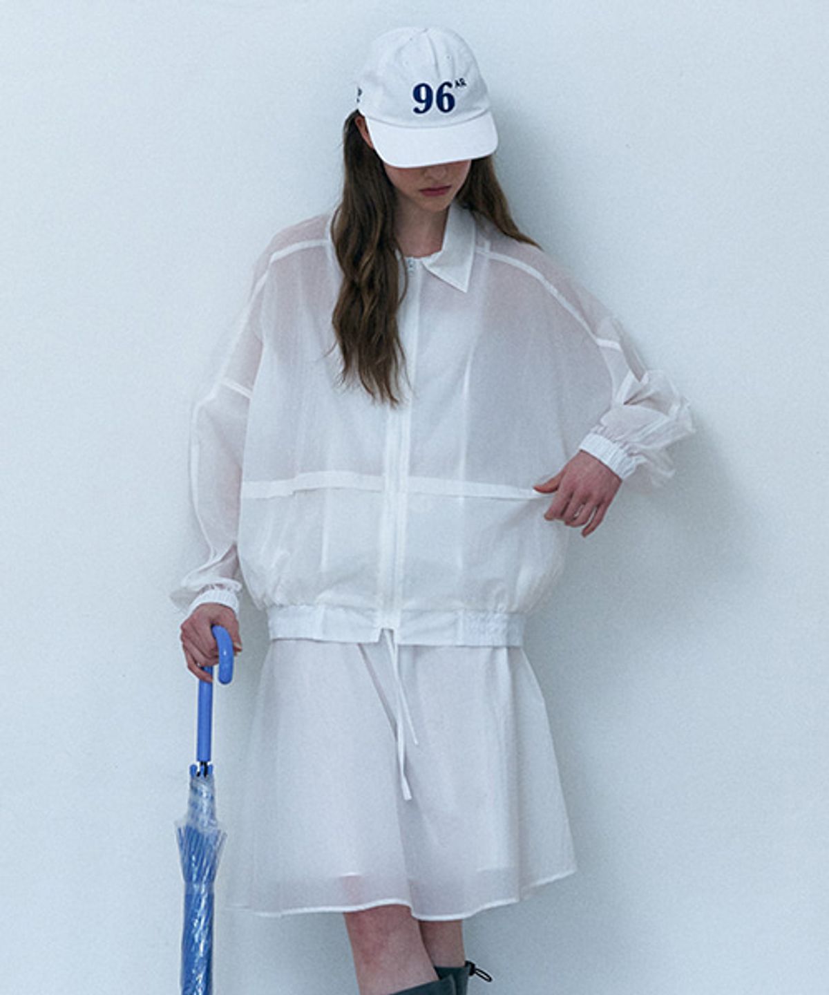 샵아라(SHOP,ARA) Madeleine Sheer wind breaker_White