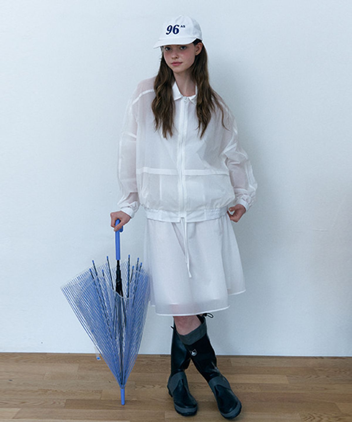 샵아라(SHOP,ARA) Madeleine nylon Banding Skirt_White
