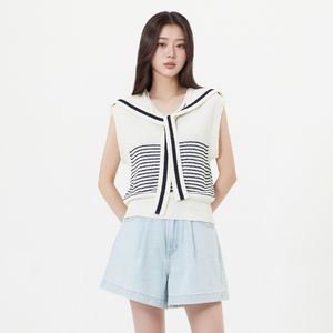 숄 세트 잔단가라 브이넥 베스트 AR2KV460