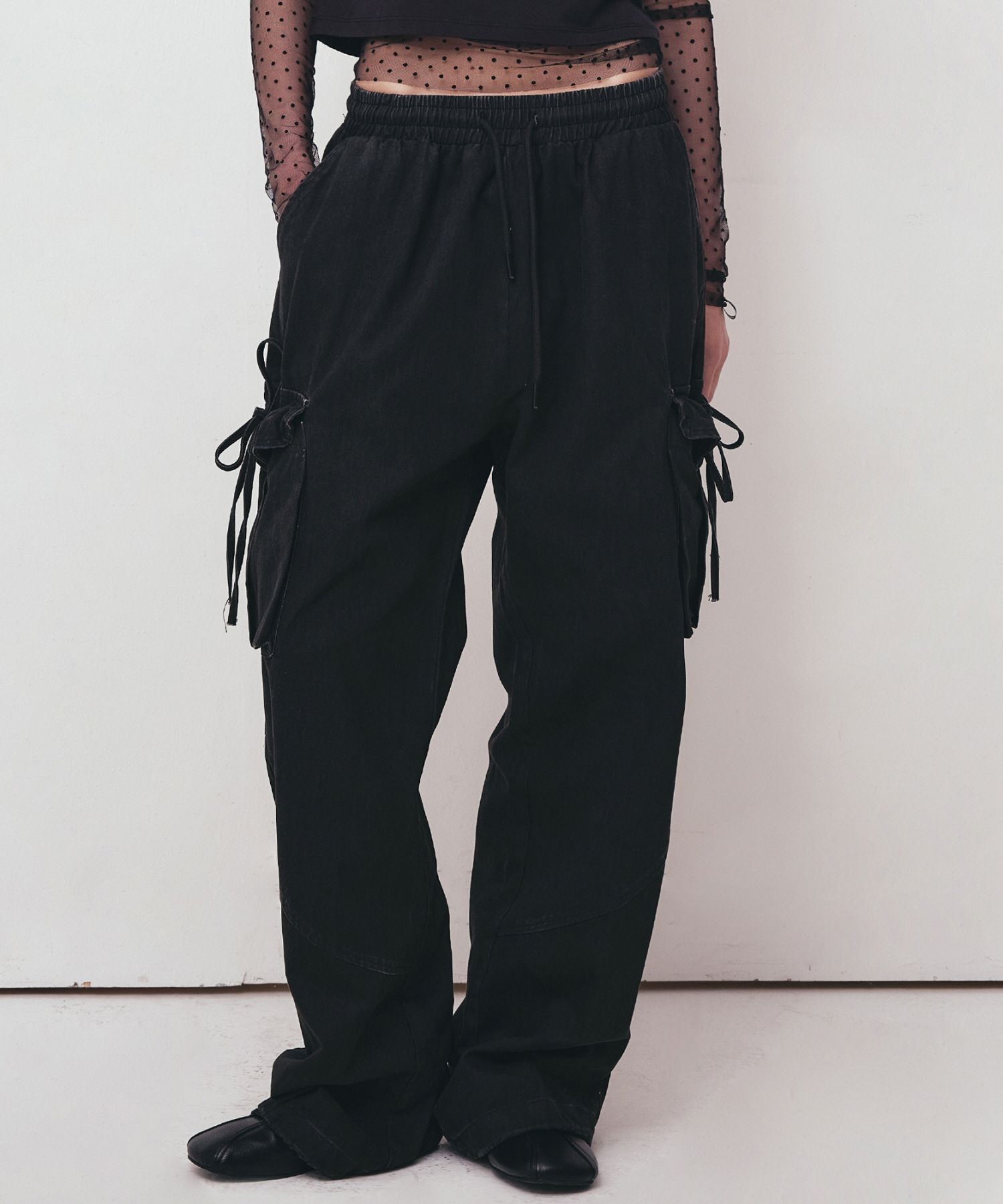 【NICK&NICOLE】 VINTAGE CARGO STRING WIDE PANTS VINTAGE CARGO STRING WIDE PANTS_BEIGE - NICK&NICOLE | 60