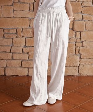 RIBBON EMBROIDERED WIDE PANTS_WHITE