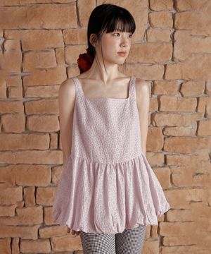 BALLOON SLEEVELESS BLOUSE_PURPLE