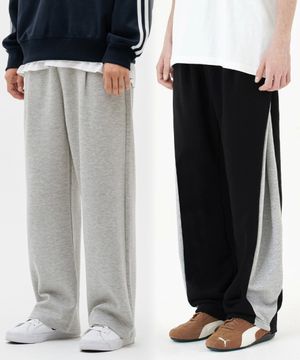 [2PACK] 이지 핀턱 배색 와이드 팬츠 3 Color [ULZT_0301]