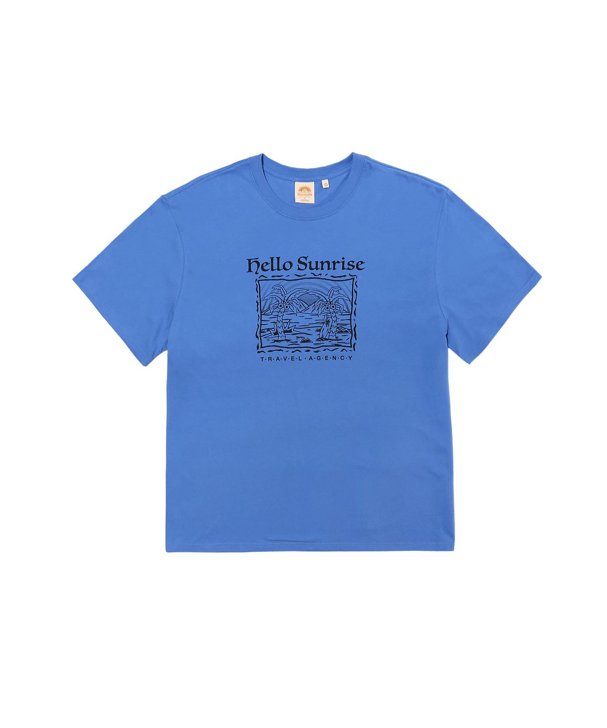 헬로 선라이즈(HELLO SUNRISE) HS Palm Tree Graphic Tee_Blue