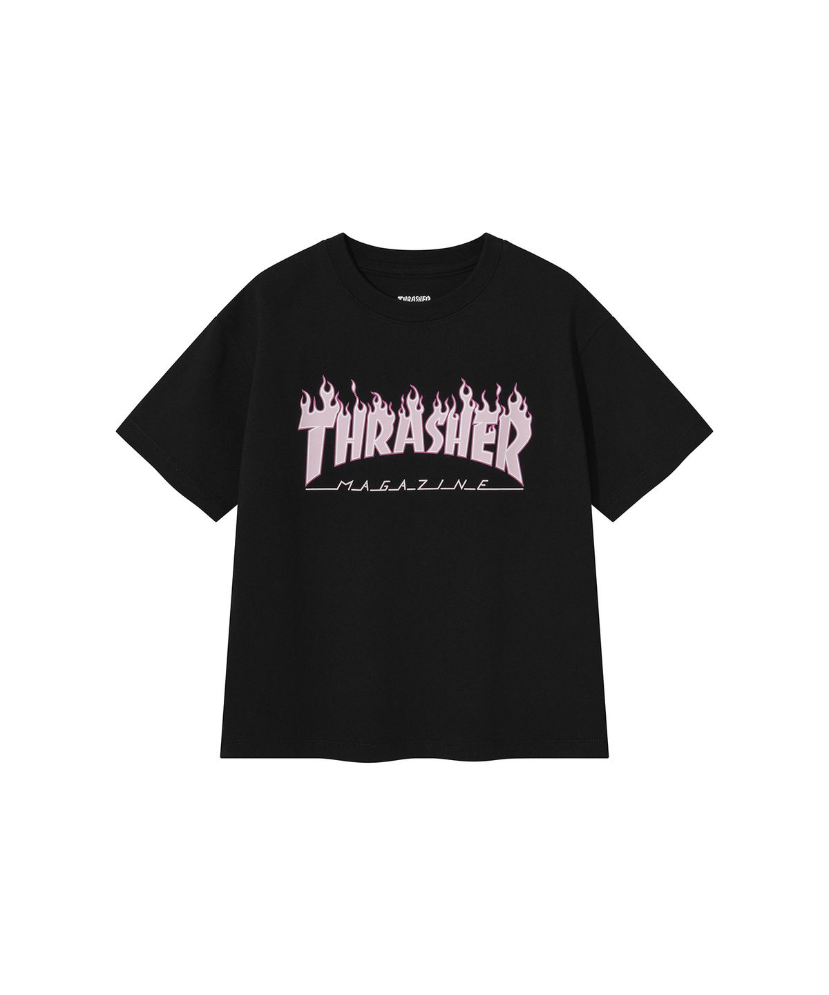 트레셔키즈(THRASHERKIDS) 키즈 플레임 반팔티셔츠 블랙