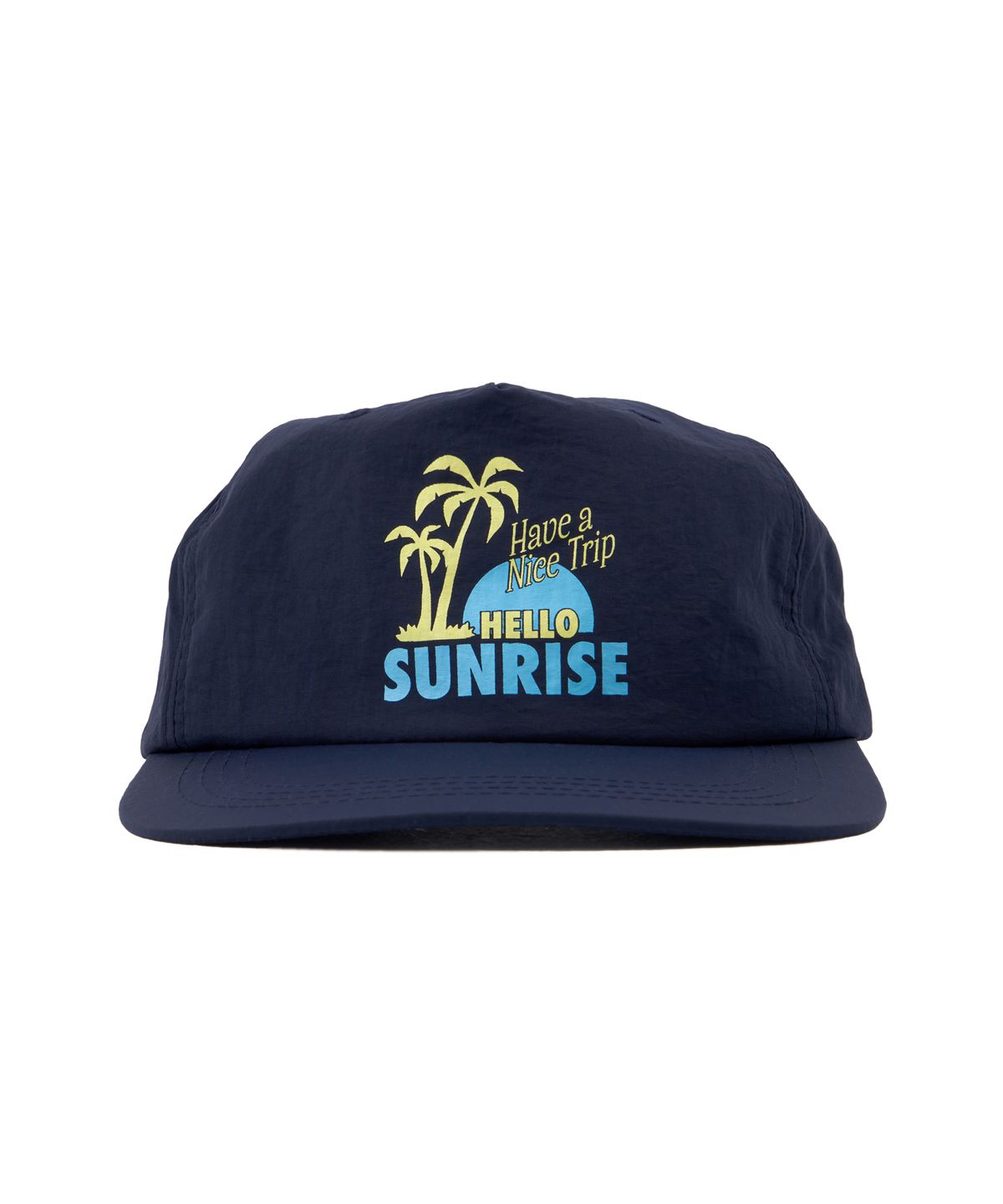 헬로 선라이즈(HELLO SUNRISE) 90s Palm Tree Relaxed Fit 5Panel Cap_Navy