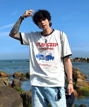 더블카 오버핏 링거 반팔티 4 Color [ULZE_3002]