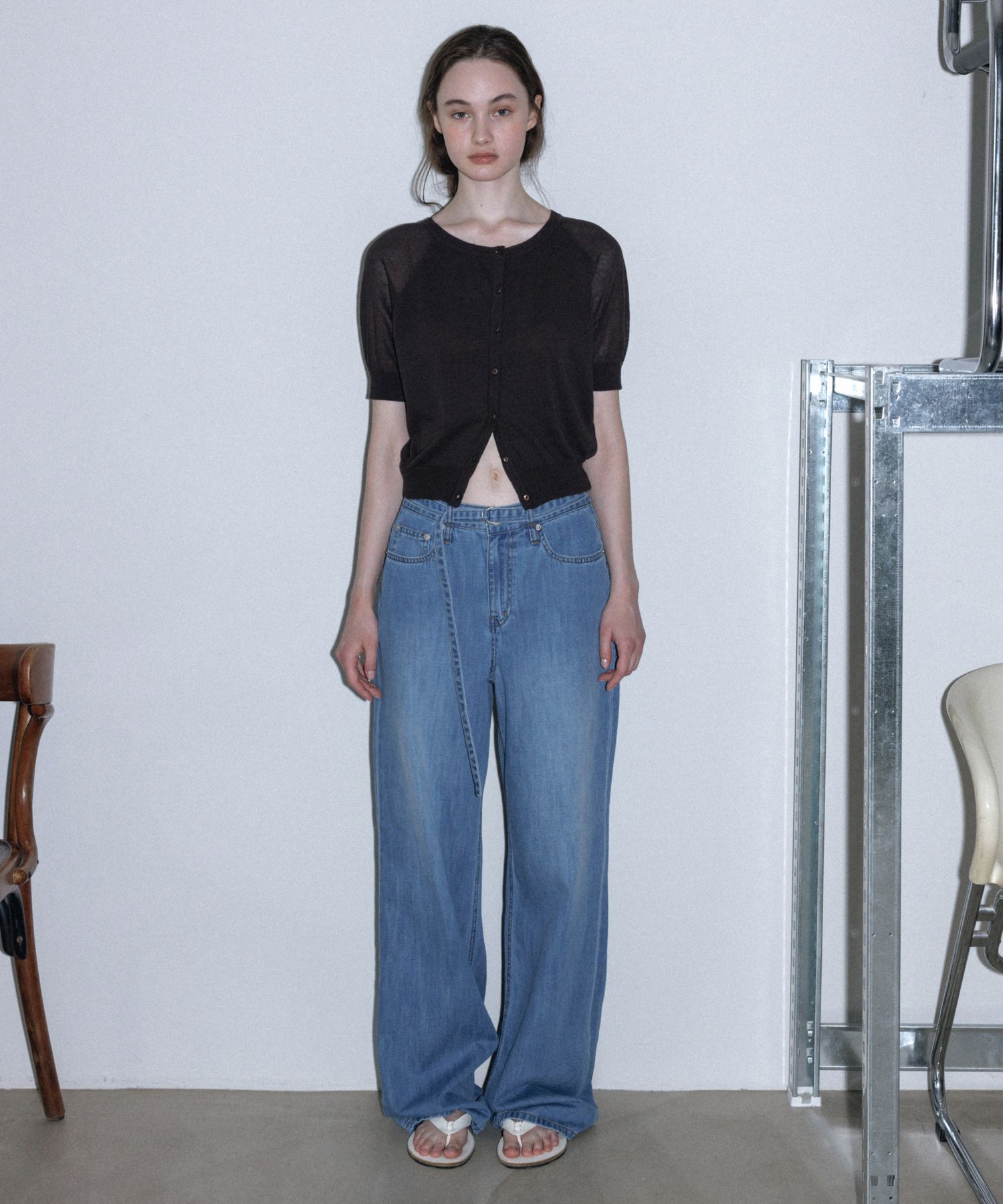デニム・ジーパン STUDIOTABLE : 25SS / BELTED SOFT WIDE DENIM (BLUE) MUSINSA | STUDIOTABLE BELTED SOFT WIDE DENIM, BLUE