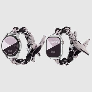 스카프 트위스트 체인 브레이슬릿 애플워치 스트랩 2 울트라 2 SE2 갤럭시워치 6 호환 밴드 - 레터