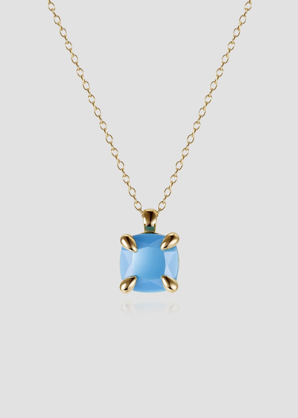 아논(ANON) Turqouise Giant Prong Necklace_Gold