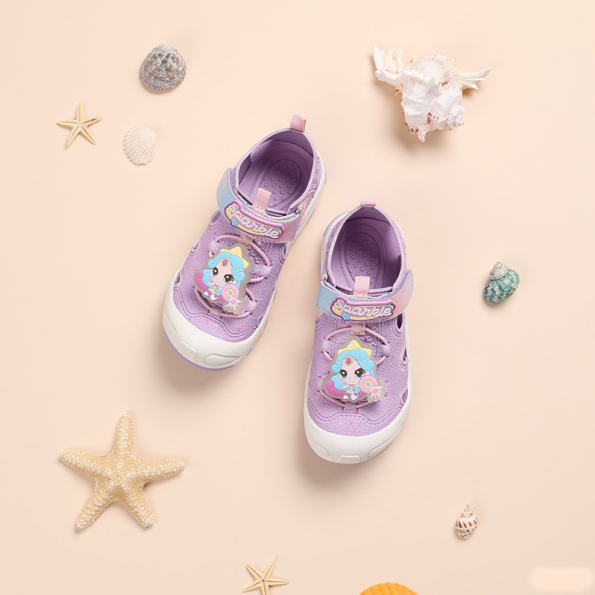 슈마커 키즈(SHOEMARKERKIDS) 웨버 캐치 티니핑 초롱핑 LED 스포츠 샌들 (0097148) WV25305 PL